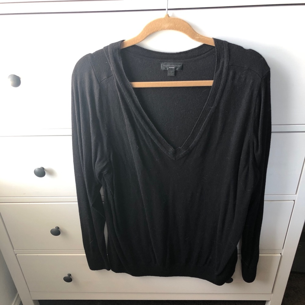 Black V-Neck Sweater size 3X
